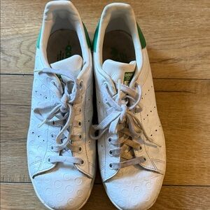 Adidas Women's Stan Smith white Sneakers with Green Accents